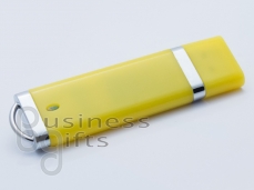 Желтая яркая флешка под нанесение лого тампопечатью