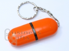 Оранжевая флешка в виде пилюли, пластиковый корпус