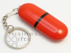Красный флеш накопитель в виде таблетка, под нанесение логотипа